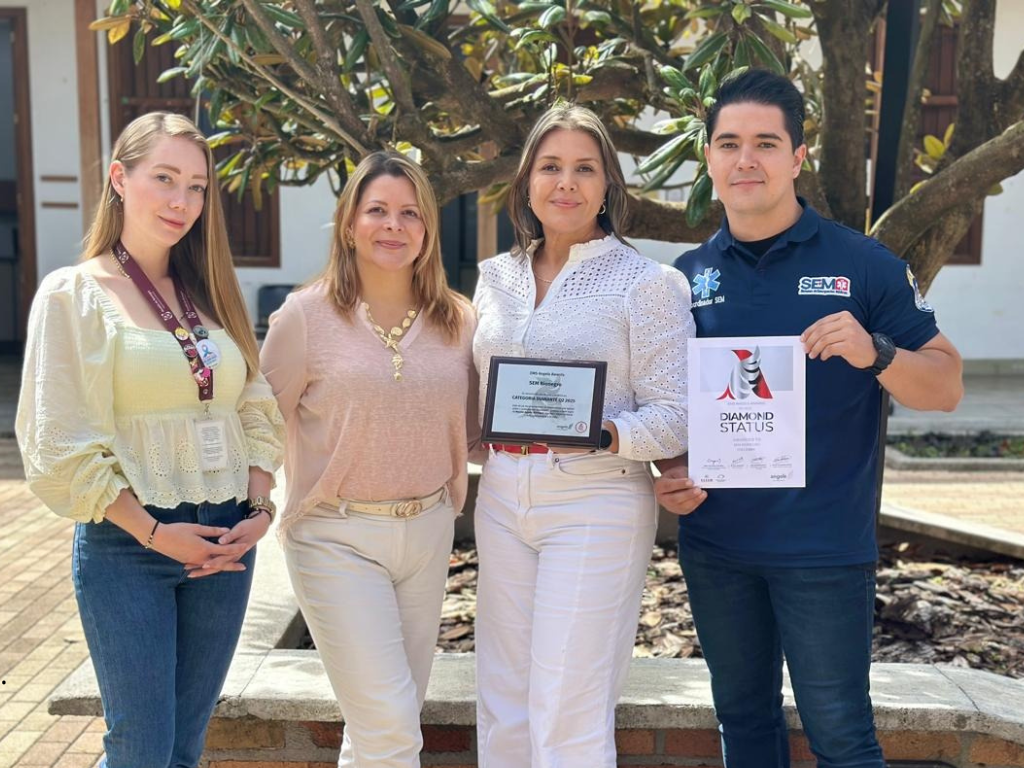 Foto: Alcaldía de Rionegro. El Sistema de Emergencias Médicas (SEM) de Rionegro fue galardonado con el Premio Diamante de los EMS Angels Awards.