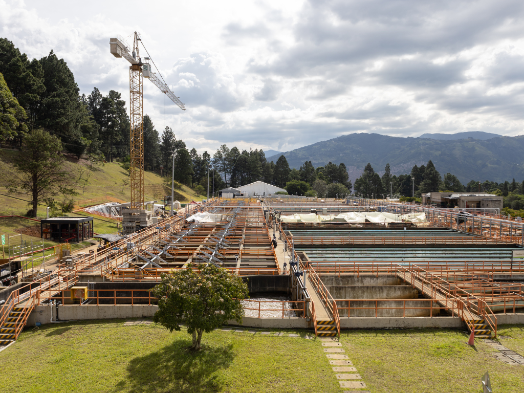 Foto: EPM- La planta de potabilización Manantiales –que surte al 45% de los usuarios– está en plena metamorfosis por parte de EPM.