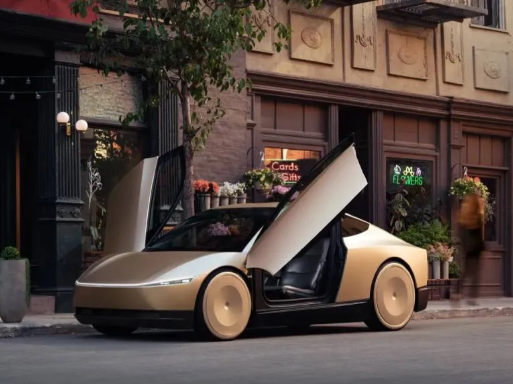 Foto: Cortesía. Un video viral en Los Ángeles cuestiona el diseño y los huecos entre paneles del Tesla Cybercab. Critican la falta de espejos.