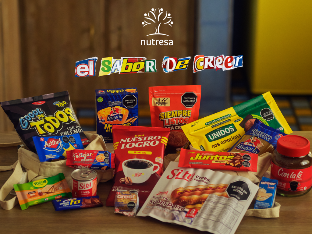 Foto: Nutresa. Grupo Nutresa y J Balvin lanzan #ElSaborDeCreer. 17 marcas como Jet y Zenú transforman sus empaques con mensajes positivos.