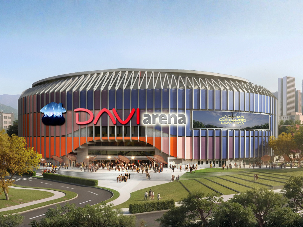 Render: Davivienda. Con una inversión de $320.000 millones, nace DAVIarena Medellín. Conozca el impacto económico y su apertura con Juanes.