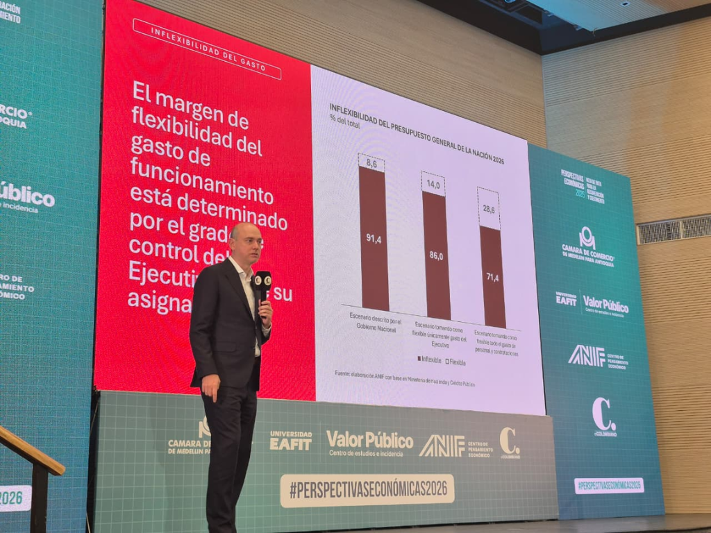 Foto: CCMA. José Ignacio López, presidente de ANIF lideró una preocupante conferencia sobre las vulnerabilidades de las finanzas del Estado.