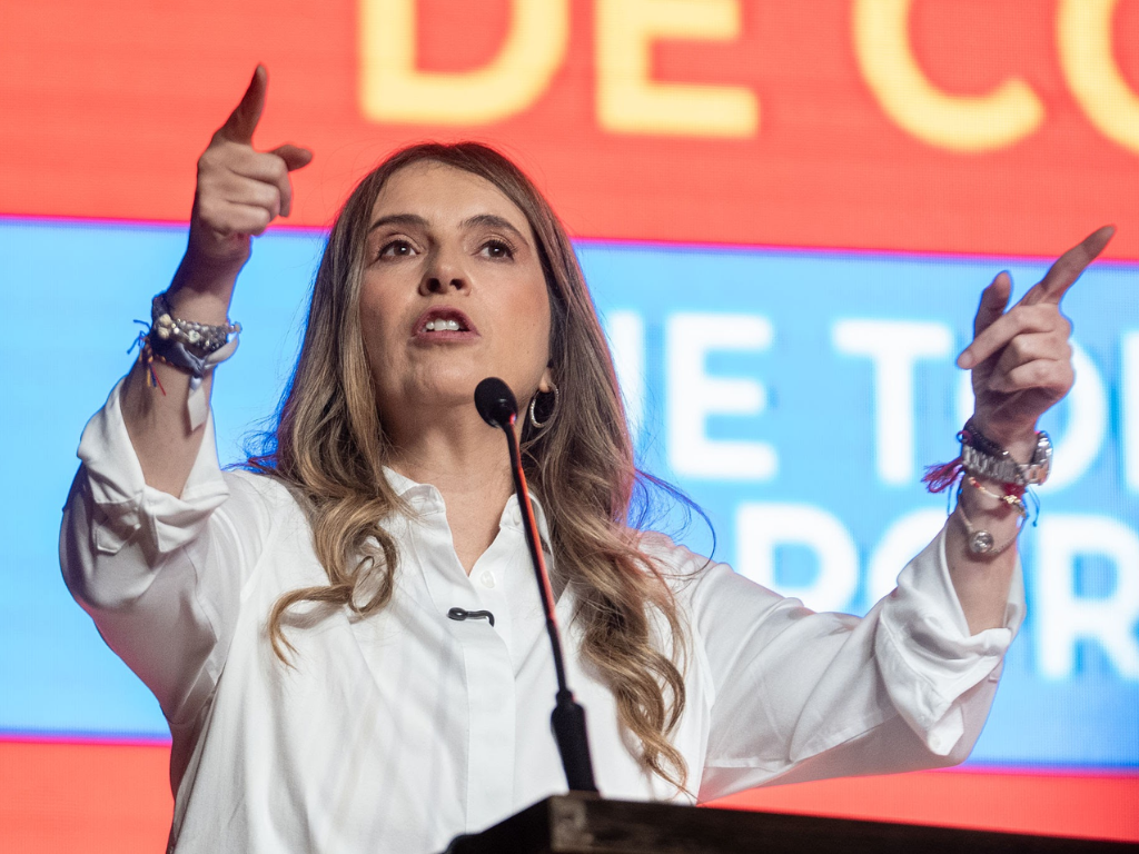 Foto: Cortesía. La senadora Paloma Valencia, del Centro Democrático, aunció su apoyo a Abelardo de la Espriella para la segunda vuelta presidencial.