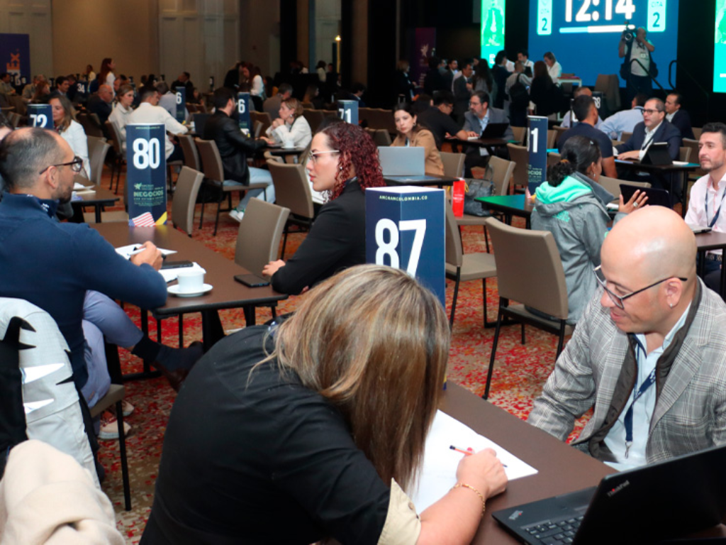 Foto: AmCham. La rueda de negocios de AmCham cerró con expectativas por US$31 millones, impulsando las exportaciones de Colombia con Estados Unidos.