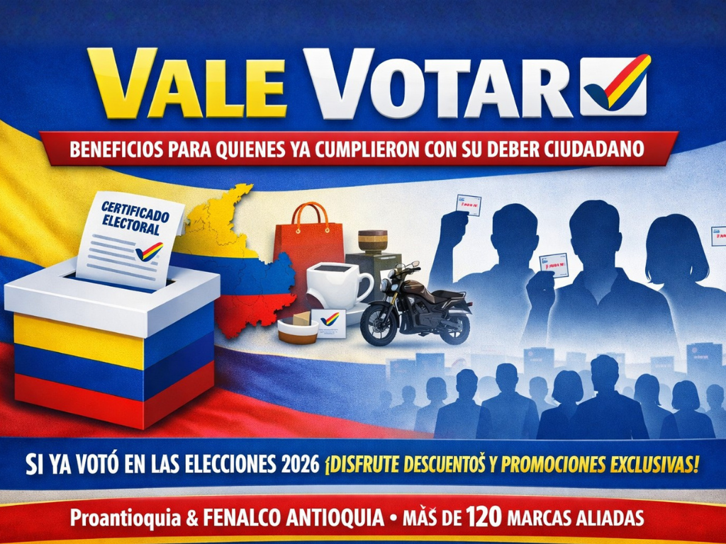Foto: Gemini. Si ya votó en las elecciones presidenciales en Colombia 2026, aproveche los descuentos y beneficios de la campaña "Vale Votar".