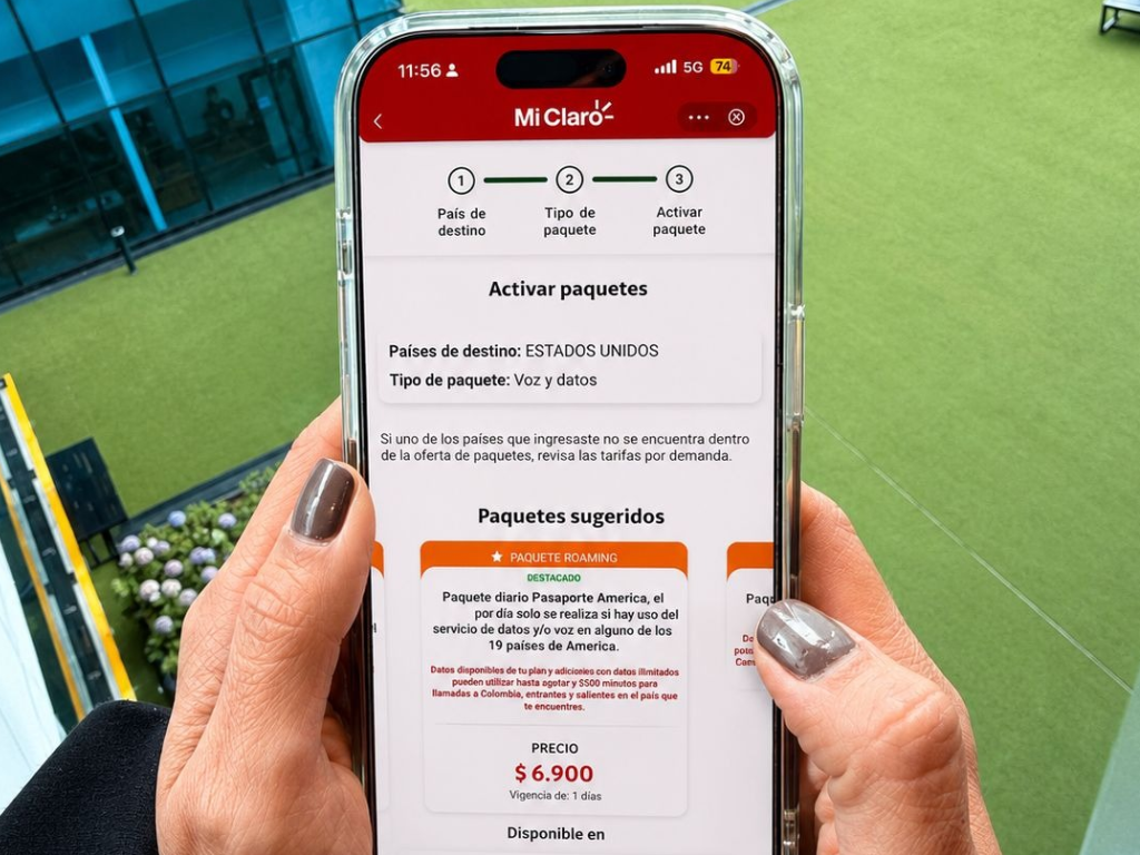 Foto: Claro. Claro Colombia presentó su plan de roaming de Claro para el Mundial 2026. Conozca los precios y minutos del paquete Pasaporte América.