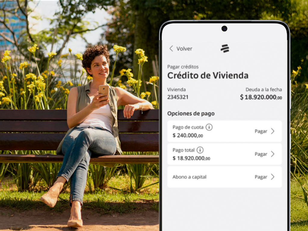 Foto: Bancolombia. Bancolombia habilitó el pago total, de cuotas y abonos a capital de su crédito de vivienda desde la App Mi Bancolombia.