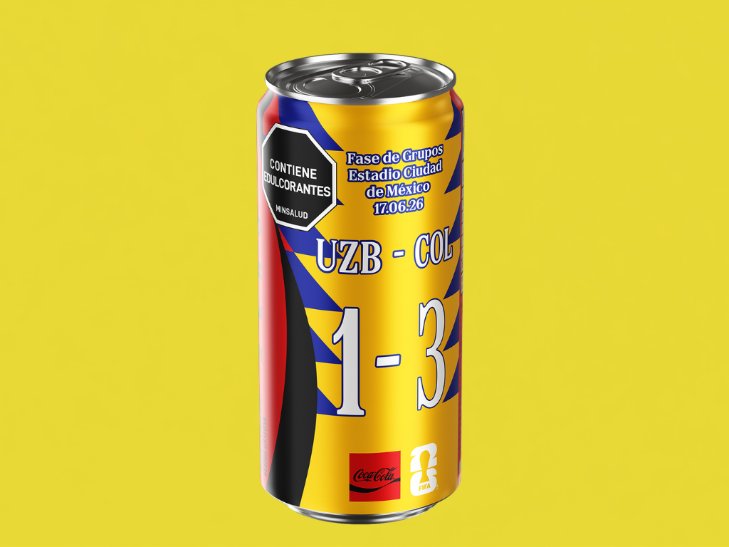 Foto: Cortesía. Coca-Cola lanza una edición limitada de latas coleccionables que inmortalizan el paso de Colombia por la fase de grupos del Mundial 26.