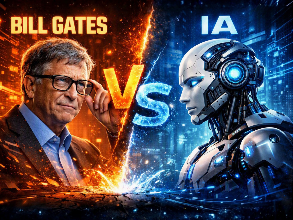 Foto: Gemini. Bill Gates propone gravar la IA y reservar empleos para humanos tras advertir en un ensayo que la transición tecnológica será turbulenta.