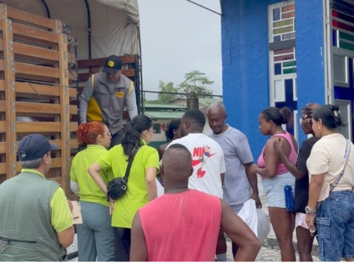 Foto: Grupo Éxito. La Fundación Éxito entregará 500 toneladas de alimento a 26.000 familias golpeadas por el terremoto en Chocó y el Eje Cafetero.