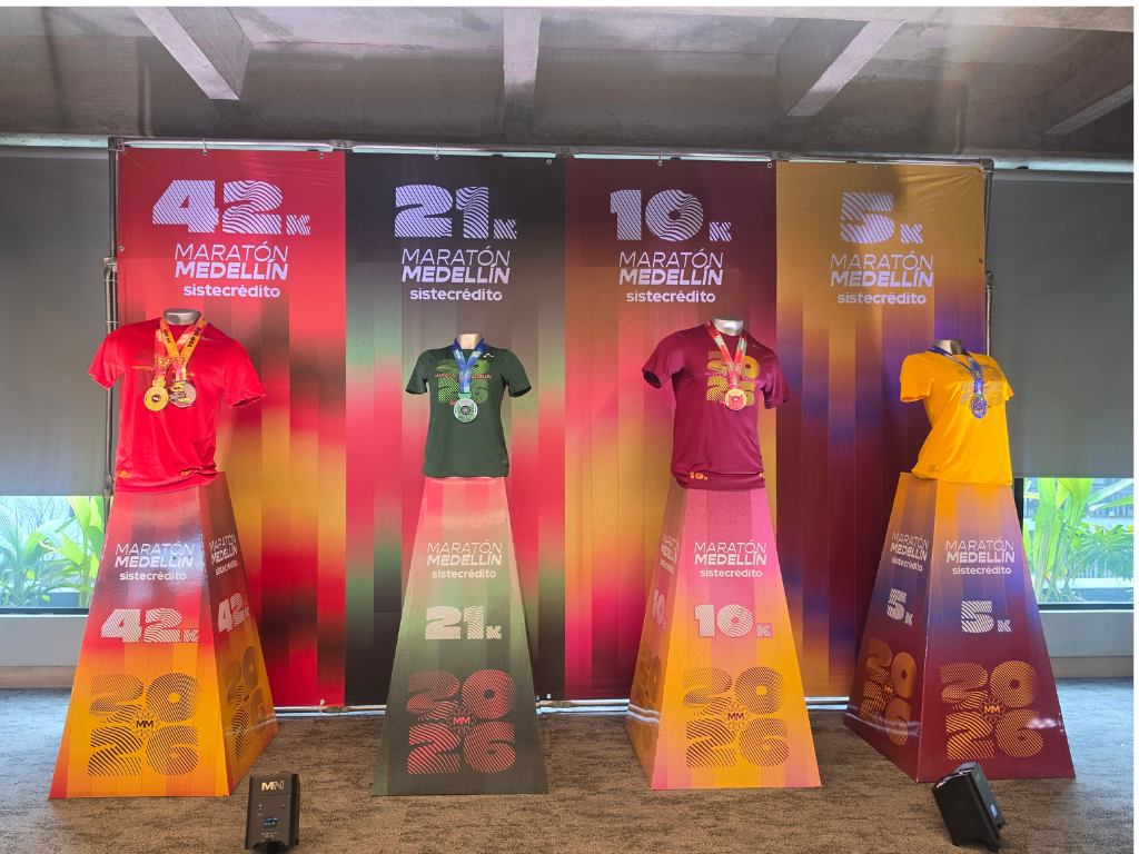 Foto: Juan Carlos Santamaría. La Maratón Medellín 2026 reunirá a 30.000 corredores de 51 países y proyecta un impacto económico superior a los USD 38 millones.