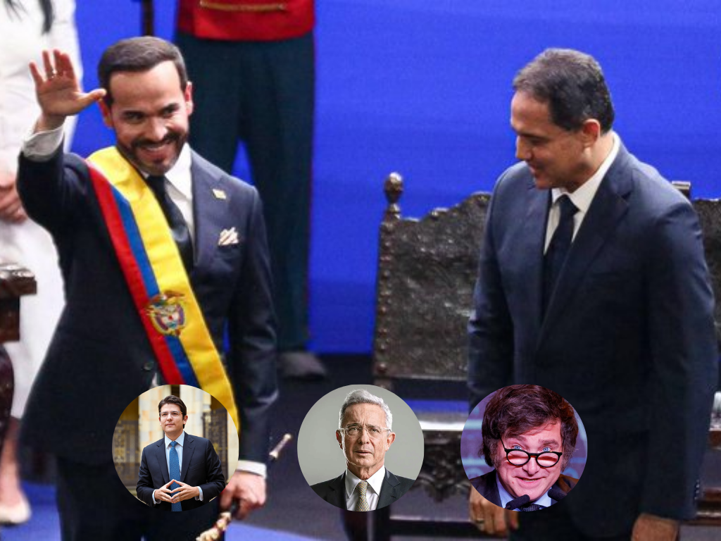 Foto: Cortesía. El homenaje a Miguel Uribe, el ingreso de Álvaro Uribe y la llegada de Javier Milei marcaron las mayores ovaciones en la posesión.