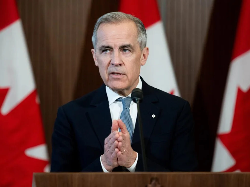 Foto: Cortesía. El primer ministro canadiense Mark Carney anunció aranceles de represalia "dólar por dólar" a EE. UU. tras el colapso de las negociaciones comerciales.