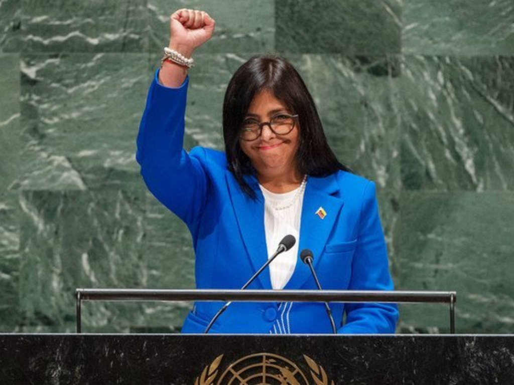 Foto: Cortesía. Ante la ONU, Delcy Rodriguez confirmo que habra elecciones en Venezuela. La mandataria promete garantías políticas e incentivos al capital extranjero.