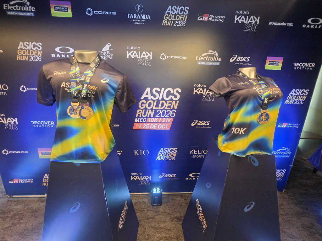 Foto: Juan Carlos Santamaría. La ASICS Golden Run Medellín 2026 reunirá a 2.000 corredores en 10K y 21K el 25 de octubre. Conozca consejos de entrenamiento, calzado y entrega de kits.